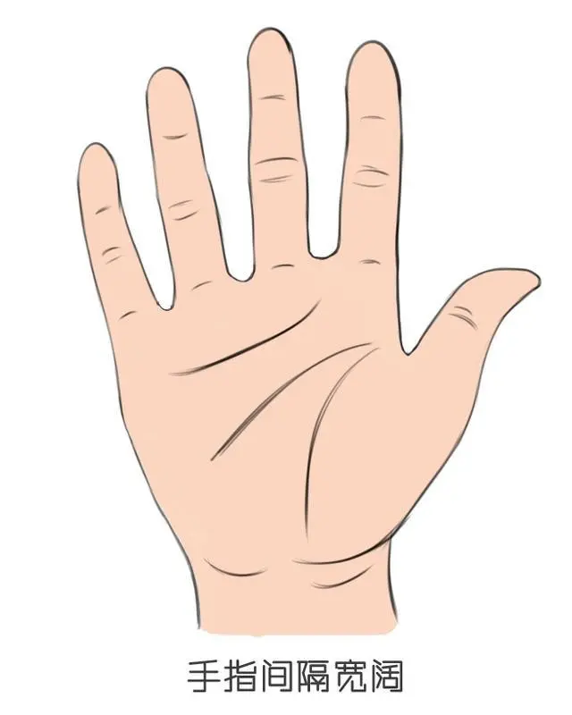 指缝看一个人的性格特点，手指间距大的手相有什么含义？